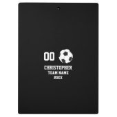 Voetbal 7 fotocollage team naam poster klembord (Achterkant)