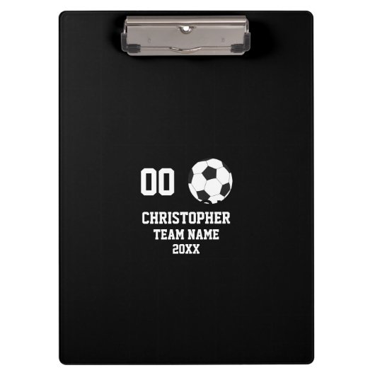 Voetbal 7 fotocollage team naam poster klembord (Voorkant)