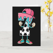 Voetbal 7 jaar oude ijsdruppel jeugd 7e verjaardag kaart (Gele Bloem)