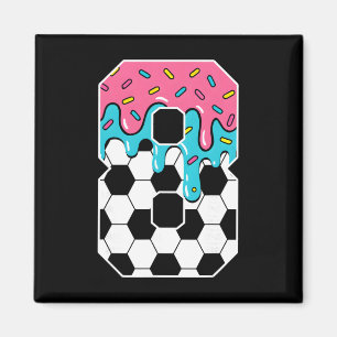 Voetbal 8 Jaar Oud Ijs Drip Jeugd 8e Verjaardag Magneet