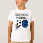 Voetbal - 8-jarige jongen - 8-jarige verjaardag t-shirt (Voorkant)