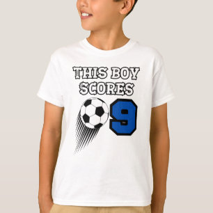 Voetbal - 9-jarige jongen - 9-jarige verjaardag t-shirt