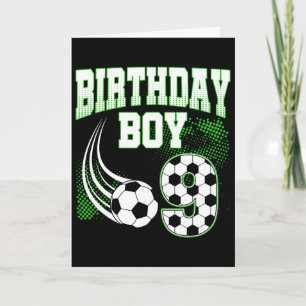 Voetbal 9e verjaardag jongen 9 jaar sport fan 9jr kaart