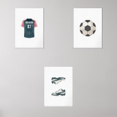 Voetbal aangepaste naam babyspeelgoed set van 3 (Voorkant)