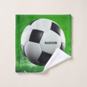 Voetbal Aangepaste naam Bad Handdoek (Wasdoekje)