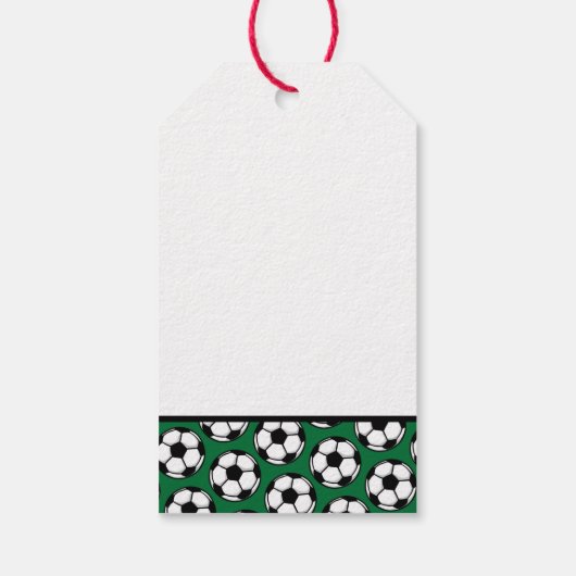 Voetbal Aangepaste naam Groen Zwart wit cadeau Lab Cadeaulabel (Achterkant)