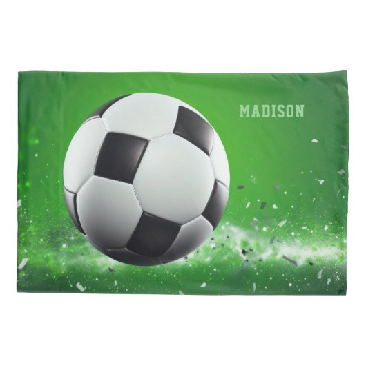 Voetbal Aangepaste naam Kussensloop (Achterkant)