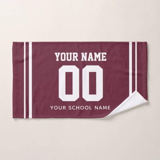 Voetbal aangepaste naam & nummer op rug, teamcadea handdoek (Handdoek)