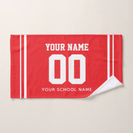 Voetbal aangepaste naam & nummer op rug, teamcadea handdoek