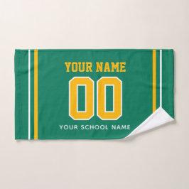 Voetbal aangepaste naam & nummer op rug, teamcadea handdoek