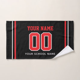 Voetbal aangepaste naam & nummer op rug, teamcadea handdoek