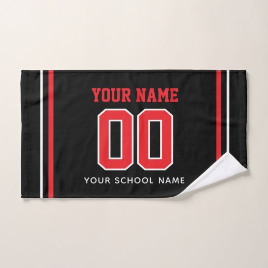 Voetbal aangepaste naam & nummer op rug, teamcadea handdoek (Handdoek)