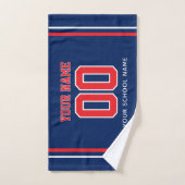 Voetbal aangepaste naam & nummer op rug, teamcadea handdoek (Handdoek)