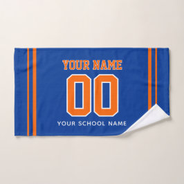 Voetbal aangepaste naam & rugnummer, teamcadeau handdoek