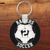 Voetbal Aangepaste Team Naam, Kleur en Speler Numm Sleutelhanger (Achterkant)