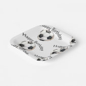 Voetbal aangepaste verjaardagsfeestje papieren bordje (Gebogen)