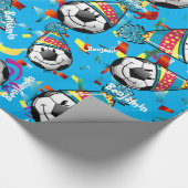 voetbal Aangepaste verlooppapier voor thuisdag Cadeaupapier (Hoek)