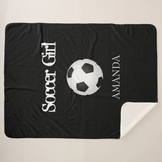 Voetbal - Aangepaste Voetbal - Drow Blanket Sherpa Deken (Voorkant (horizontaal))