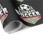 Voetbal aanpassen VOEG TEKST toe Varsity Team Play Cadeaupapier (Rol Hoek)