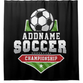 Voetbal aanpassen VOEG TEKST toe Varsity Team Play Douchegordijn