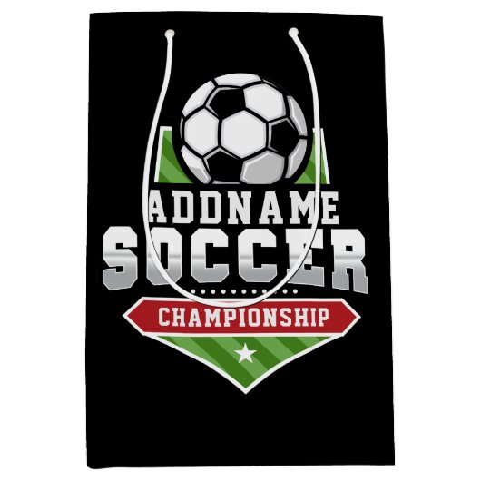 Voetbal aanpassen VOEG TEKST toe Varsity Team Play Medium Cadeauzakje (Voorkant)