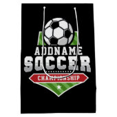 Voetbal aanpassen VOEG TEKST toe Varsity Team Play Medium Cadeauzakje (Achterkant)