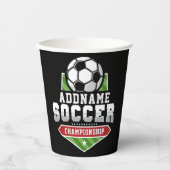 Voetbal aanpassen VOEG TEKST toe Varsity Team Play Papieren Bekers (Voorkant)