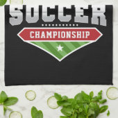 Voetbal aanpassen VOEG TEKST toe Varsity Team Play Theedoek (Gevouwen)