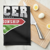 Voetbal aanpassen VOEG TEKST toe Varsity Team Play Theedoek (Quarter Fold)