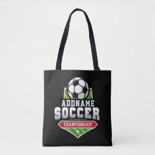 Voetbal aanpassen VOEG TEKST toe Varsity Team Play Tote Bag