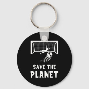 Voetbal Aarddag Red de Planeet Sleutelhanger