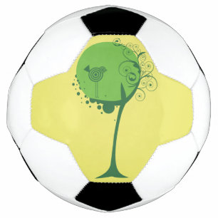 Voetbal abstracte bomen