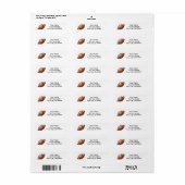 Voetbal adreslabels etiket (Full Sheet)