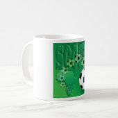 Voetbal Afrika Bold Green Voetbal Koffiemok (Voorkant links)