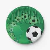 Voetbal Afrika Bold Green Voetbal Papieren Bordje (Voorkant)
