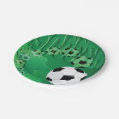 Voetbal Afrika Bold Green Voetbal Papieren Bordje (Gekanteld)