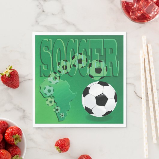 Voetbal Afrika Bold Green Voetbal Servet