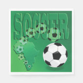 Voetbal Afrika Bold Green Voetbal Servet (Voorkant)