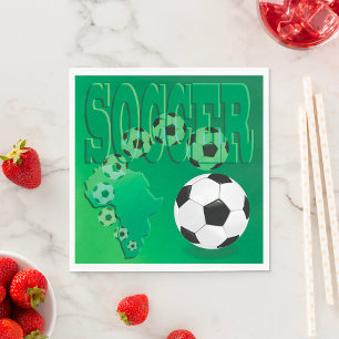 Voetbal Afrika Mooi Groen Voetbal Servet