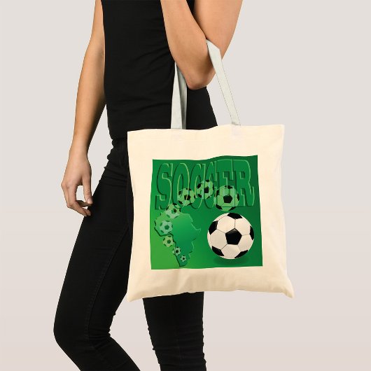 Voetbal Afrika Mooi Groen Voetbal Tote Bag
