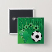 Voetbal Afrika Mooi Groen Voetbal Vierkante Button 5,1 Cm (Voorkant /achterkant)