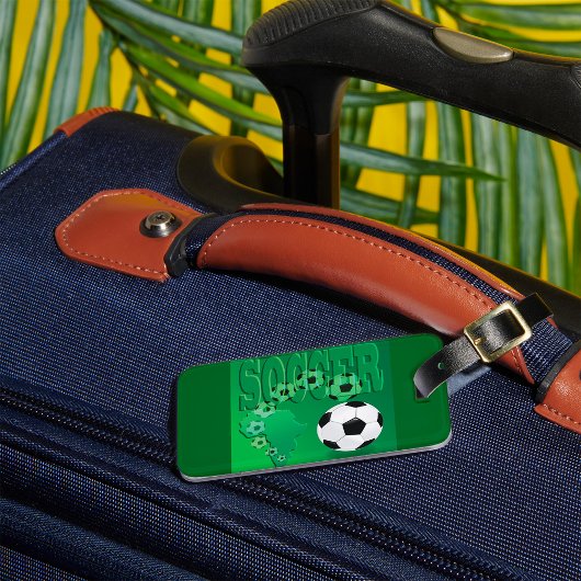 Voetbal Afrika Vet Groen Voetbal Bagagelabel