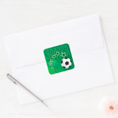 Voetbal Afrika Vet Groen Voetbal Vierkante Sticker