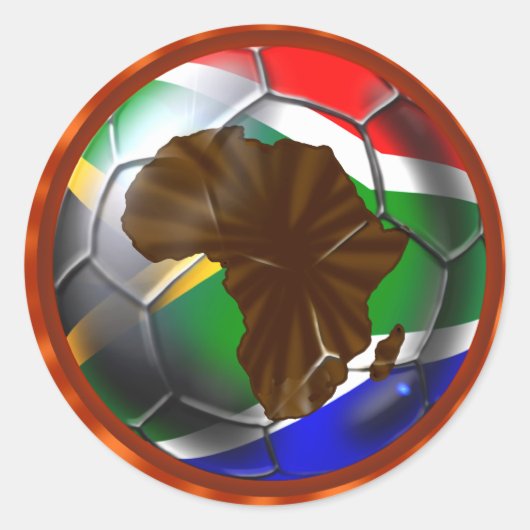 Voetbal Afrika Zuid-Afrika 6 sticker sheet (Voorkant)