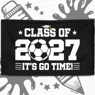 Voetbal Afstudeertijd Seniorklas 2027 Spandoek