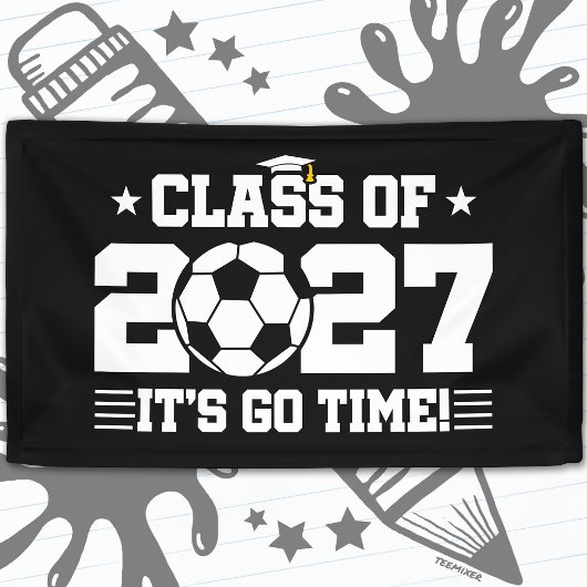 Voetbal Afstudeertijd Seniorklas 2027 Spandoek