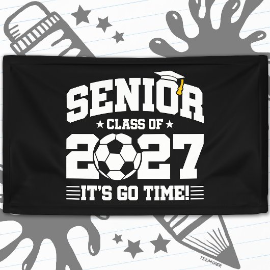 Voetbal Afstudeertijd Seniorklas 2027 Spandoek