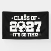 Voetbal Afstudeertijd Seniorklas 2027 Spandoek (Horizontaal)