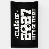 Voetbal Afstudeertijd Seniorklas 2027 Spandoek (Verticaal)