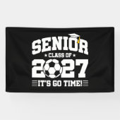 Voetbal Afstudeertijd Seniorklas 2027 Spandoek (Horizontaal)
